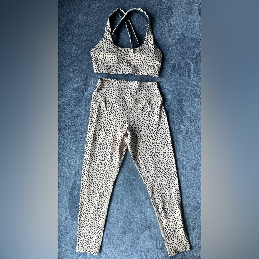 Chic Cheetah Balian Kavala Print Sports Bra and Leggings Set